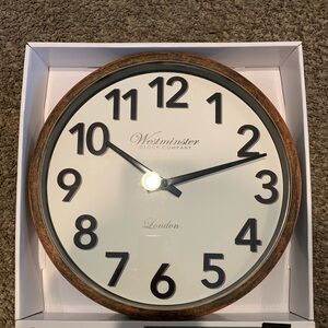 ‼️SOLD‼️12-Inch Brown Wall Clock